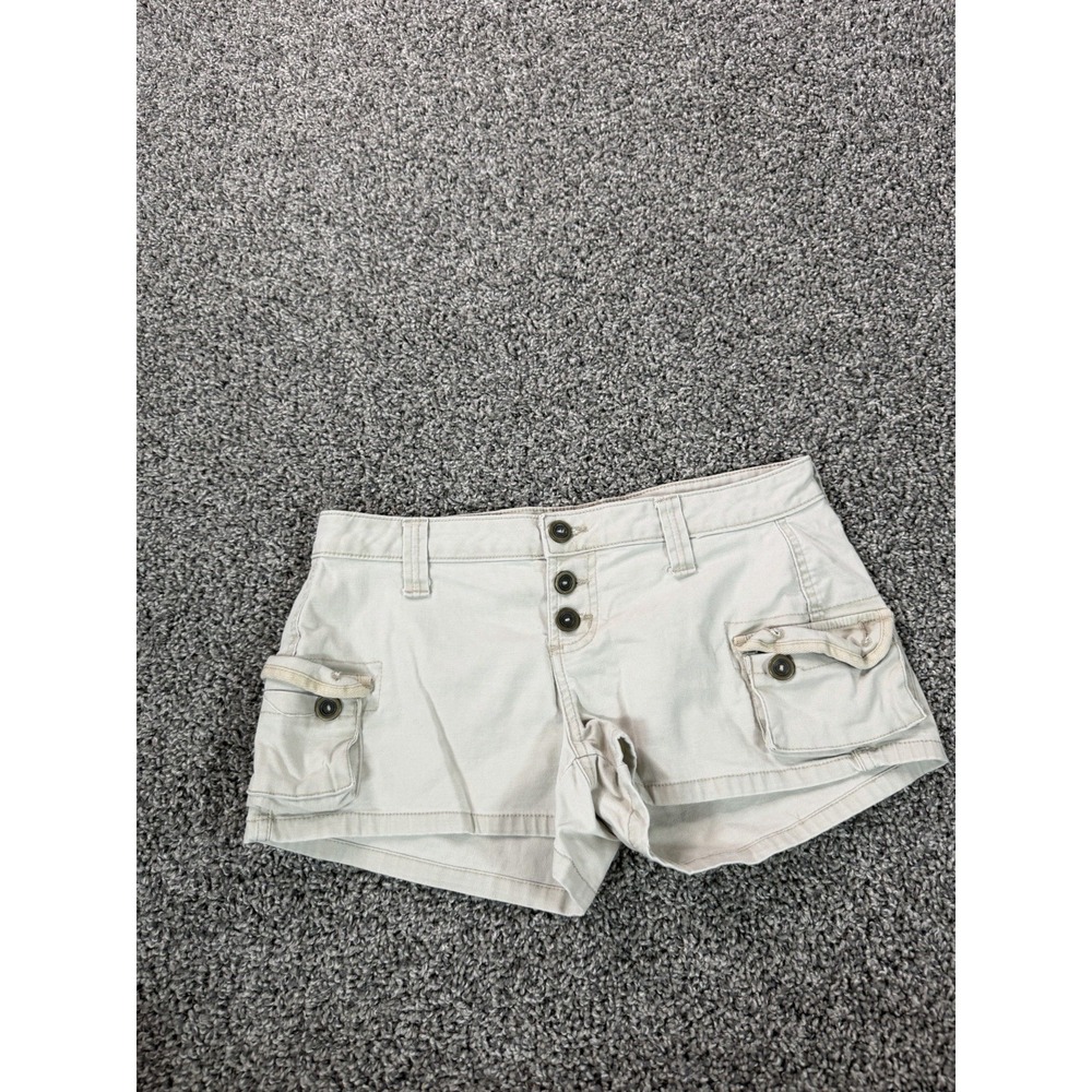 Vintage Y2K Lei Micro Mini Cargo Shorts Women's Size 1 Beige
